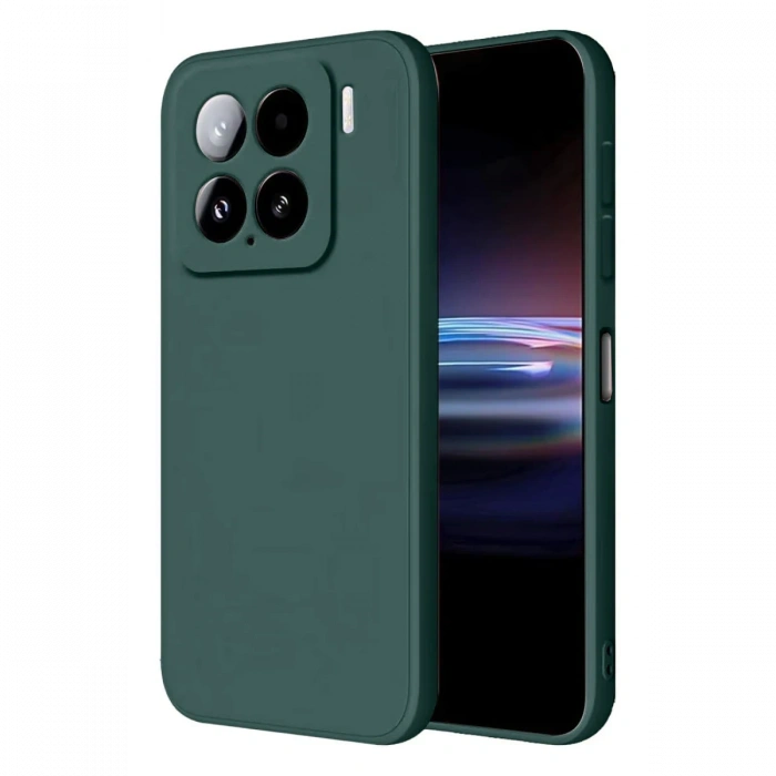 Newface Xiaomi Mi 15 Pro Kılıf Nano içi Kadife Silikon - Koyu Yeşil