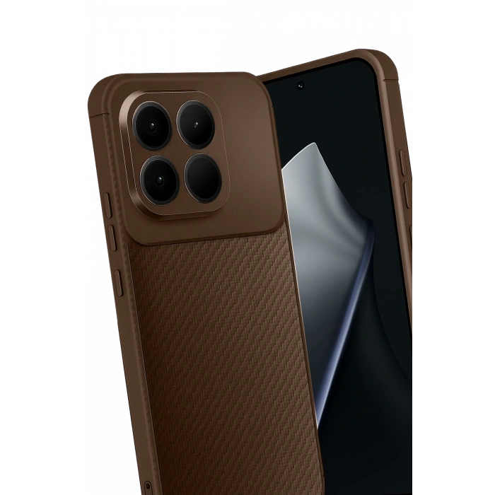 Newface Xiaomi Mi 15T Auto Focus Karbon Kapak - Kahverengi