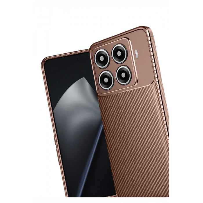 Newface Xiaomi Mi 15T Pro Auto Focus Karbon Kapak - Kahverengi