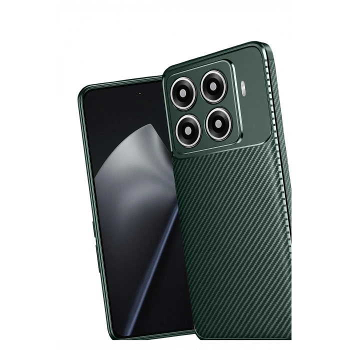 Newface Xiaomi Mi 15T Pro Auto Focus Karbon Kapak - Koyu Yeşil