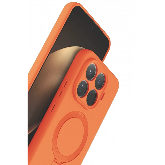 Newface Xiaomi Mi 15T Pro Regal Magsafe Standlı Kapak - Turuncu
