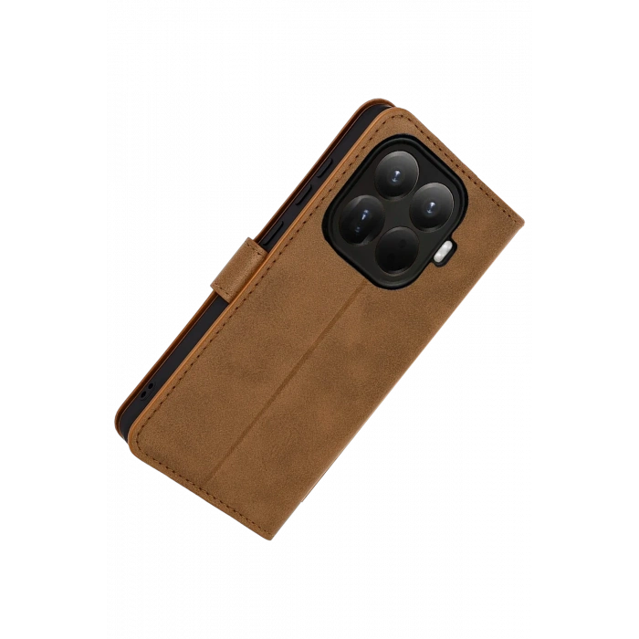 Newface Xiaomi Mi 15T Pro Trend S Plus Kapaklı Kılıf - Taba