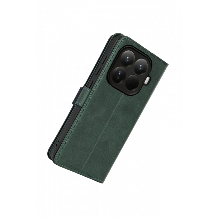 Newface Xiaomi Mi 15T Pro Trend S Plus Kapaklı Kılıf - Yeşil