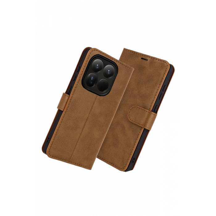 Newface Xiaomi Mi 15T Trend S Plus Kapaklı Kılıf - Taba