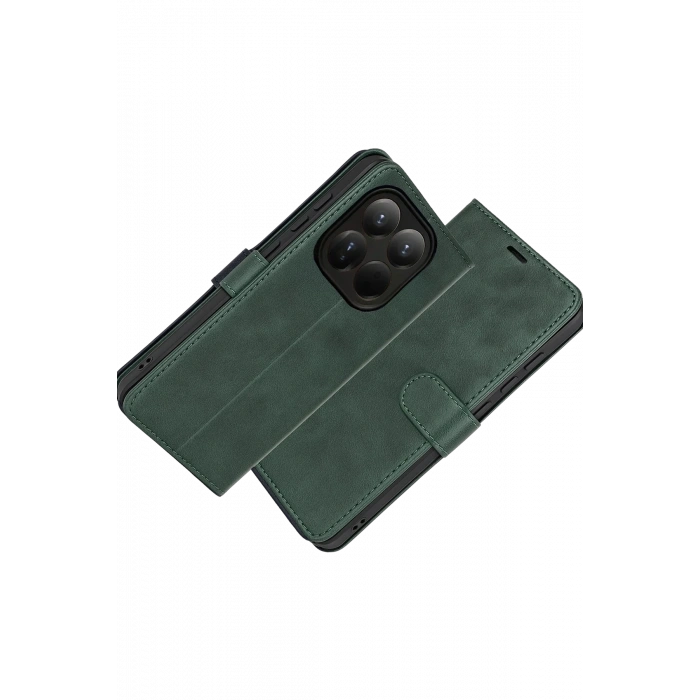 Newface Xiaomi Mi 15T Trend S Plus Kapaklı Kılıf - Yeşil