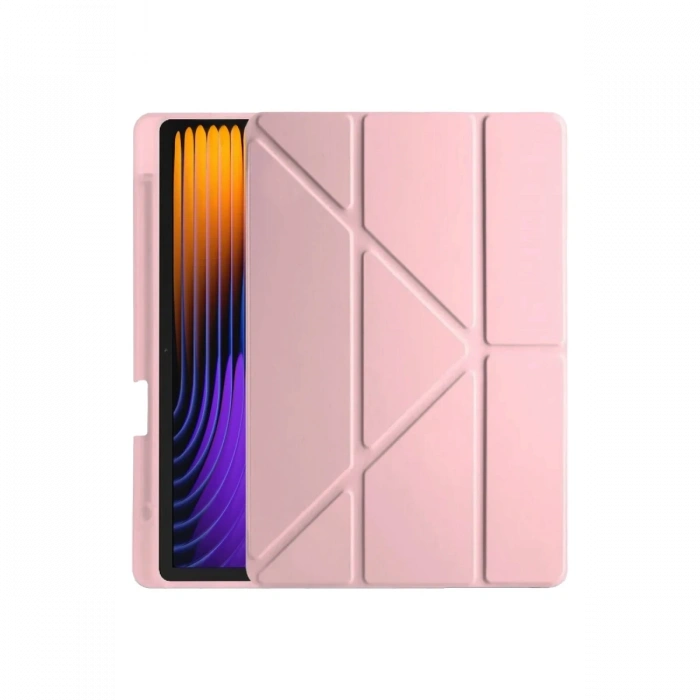 Newface Xiaomi Pad 7 Pro Kılıf Kalemlikli Mars Tablet Kılıfı - Rose Gold