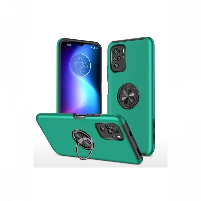 Newface Xiaomi Poco F3 Kılıf Elit Yüzüklü Kapak - Yeşil