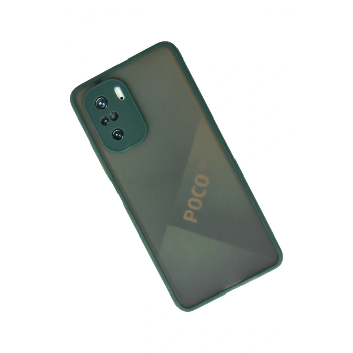 Newface Xiaomi Poco F3 Kılıf Montreal Silikon Kapak - Yeşil