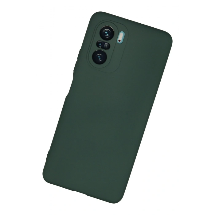 Newface Xiaomi Poco F3 Kılıf Nano içi Kadife Silikon - Koyu Yeşil