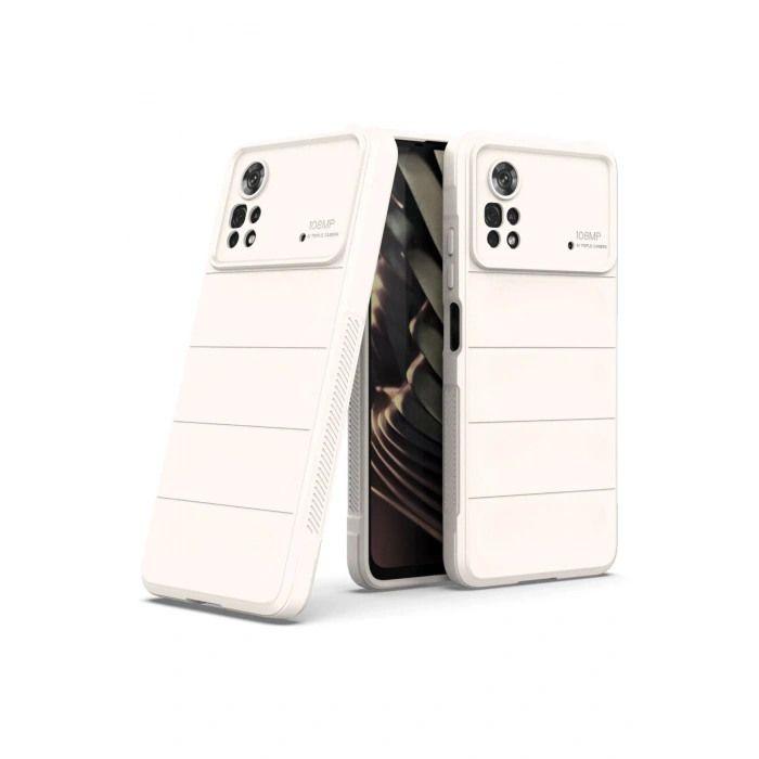 Newface Xiaomi Poco X4 Pro 5G Kılıf Optimum Silikon - Krem