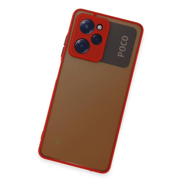 Newface Xiaomi Poco X5 Pro 5G Kılıf Montreal Silikon Kapak - Kırmızı