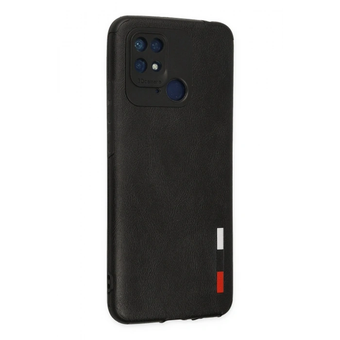 Newface Xiaomi Redmi 10C Kılıf Loop Deri Silikon - Siyah