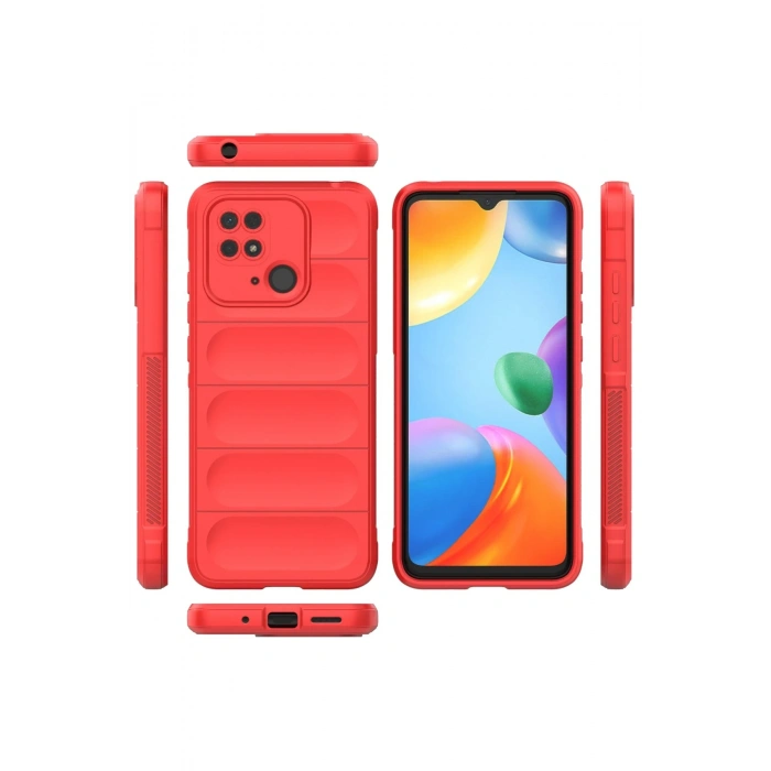 Newface Xiaomi Redmi 10C Kılıf Optimum Silikon - Kırmızı