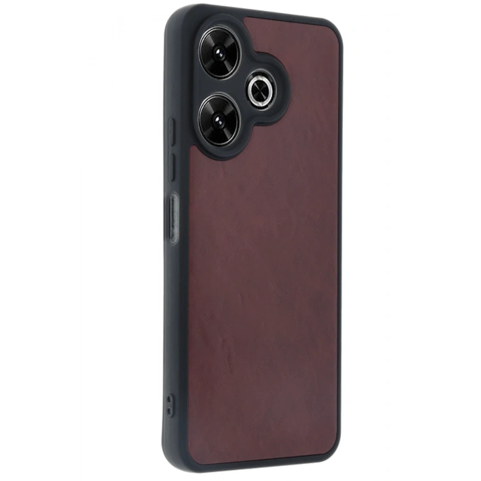 Newface Xiaomi Redmi 13 4G Kılıf Aras Deri Kapak - Bordo