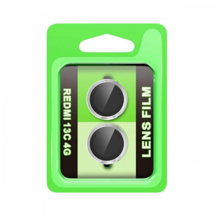 Newface Xiaomi Redmi 13C Raze Metal Kamera Lens - Gümüş