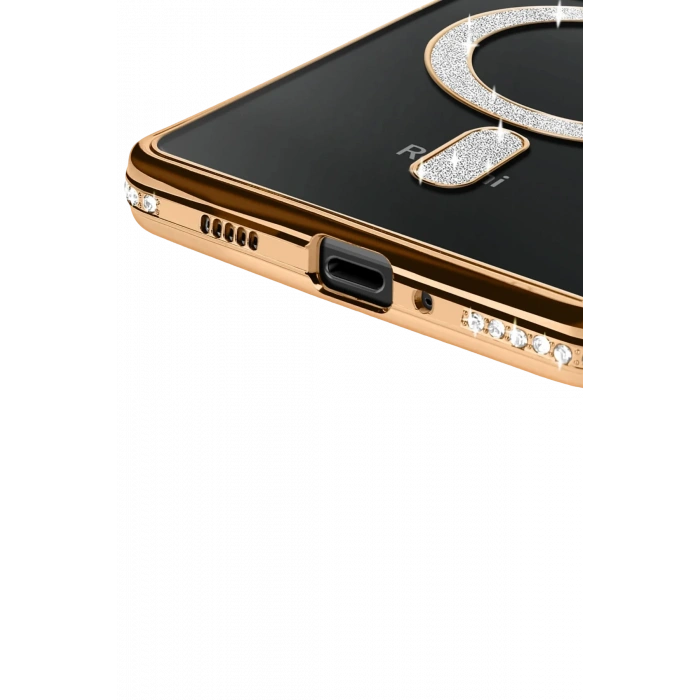 Newface Xiaomi Redmi 14C Joke Simli Magneticsafe Kılıf - Gold