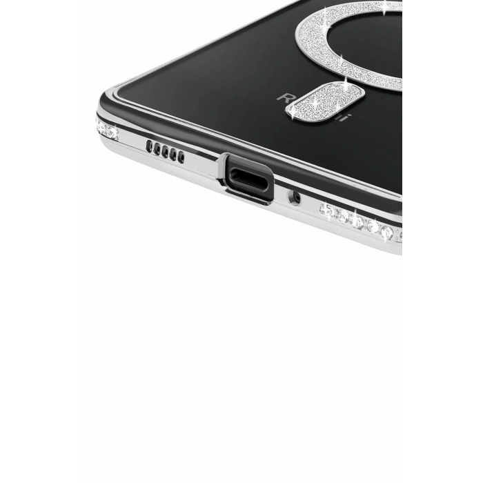 Newface Xiaomi Redmi 14C Joke Simli Magneticsafe Kılıf - Gümüş