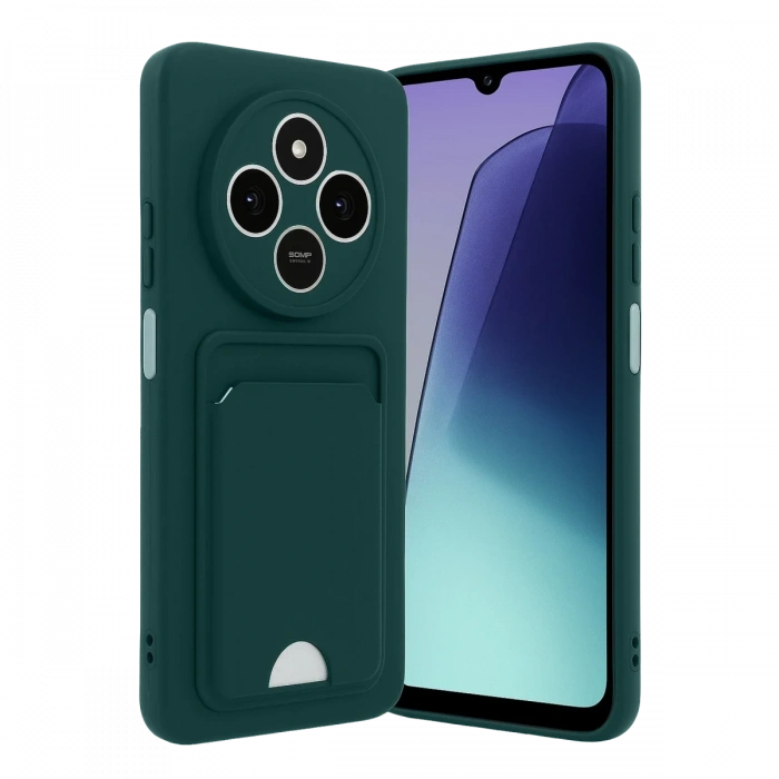 Newface Xiaomi Redmi 14C Kelvin Kartvizitli Silikon - Koyu Yeşil