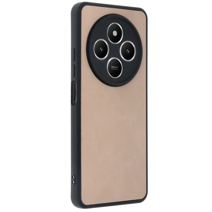 Newface Xiaomi Redmi 14C Kılıf Aras Deri Kapak - Pudra