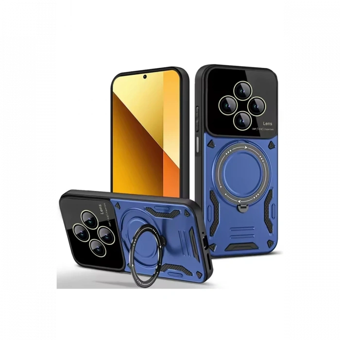 Newface Xiaomi Redmi 14C Kılıf Joy Lens Standlı Kapak - Lacivert