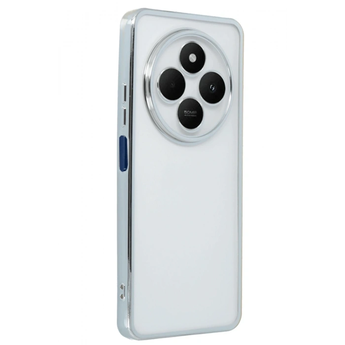 Newface Xiaomi Redmi 14C Kılıf Razer Lensli Silikon - Gümüş