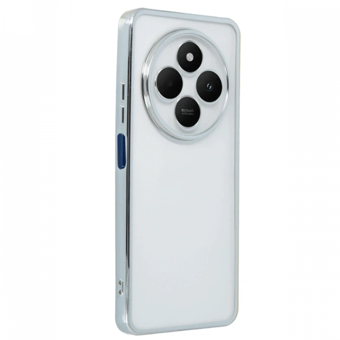 Newface Xiaomi Redmi 14C Kılıf Razer Lensli Silikon - Gümüş