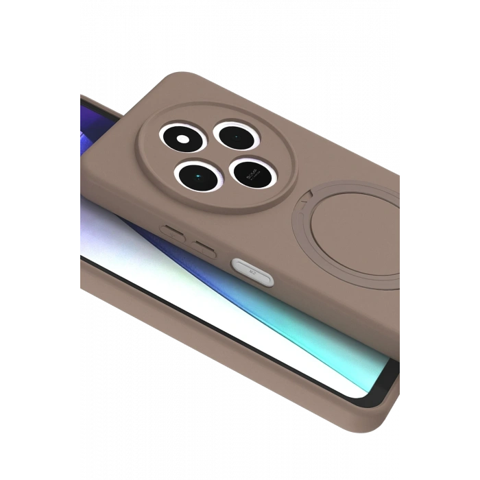 Newface Xiaomi Redmi 14C Regal Magsafe Standlı Kapak - Çöl Titanyum