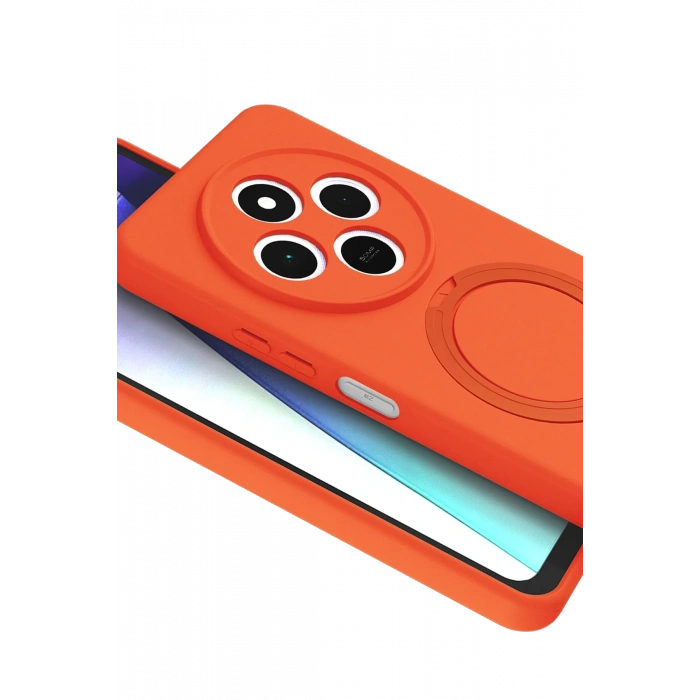 Newface Xiaomi Redmi 14C Regal Magsafe Standlı Kapak - Turuncu