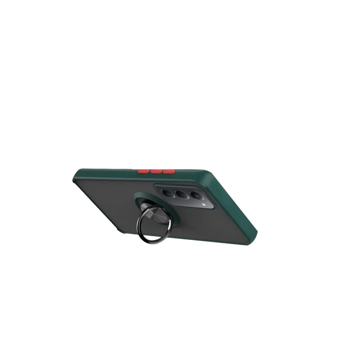 Newface Xiaomi Redmi 15 4G Montreal Yüzüklü Silikon Kapak - Yeşil