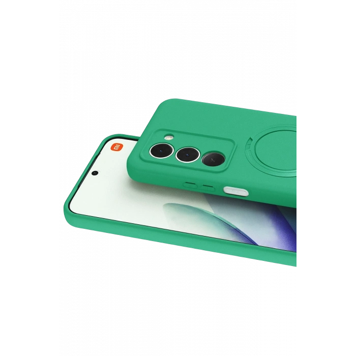 Newface Xiaomi Redmi 15 4G Regal Magsafe Standlı Kapak - Yeşil