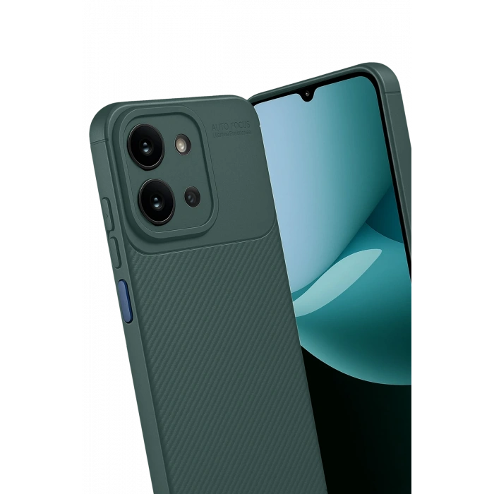 Newface Xiaomi Redmi 15C 4G Auto Focus Karbon Kapak - Koyu Yeşil