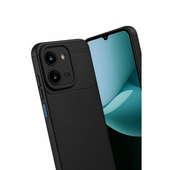 Newface Xiaomi Redmi 15C 4G Auto Focus Karbon Kapak - Siyah
