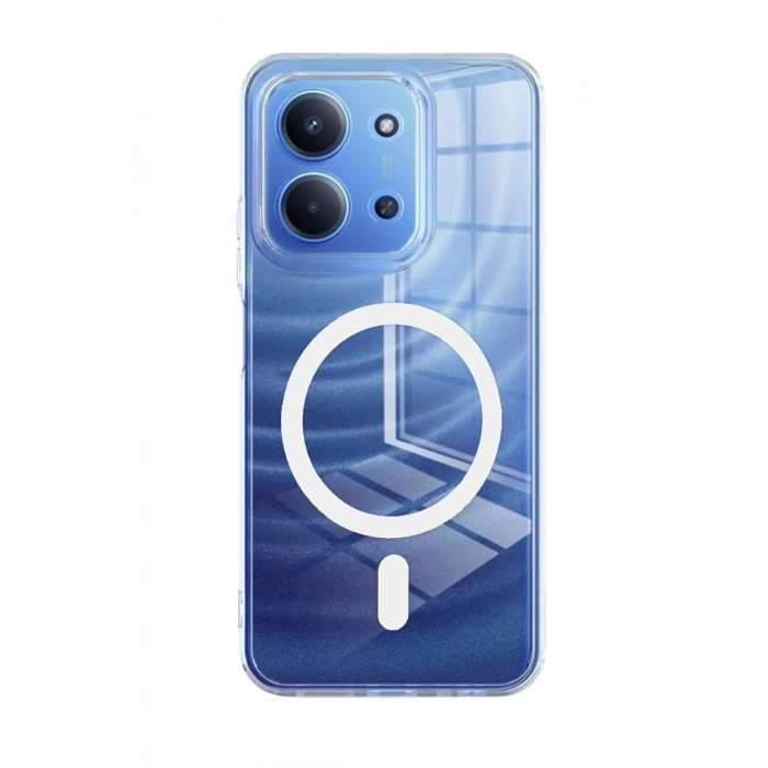 Newface Xiaomi Redmi 15C 4G Combo Sert Şeffaf Magsafe Kapak - Şeffaf