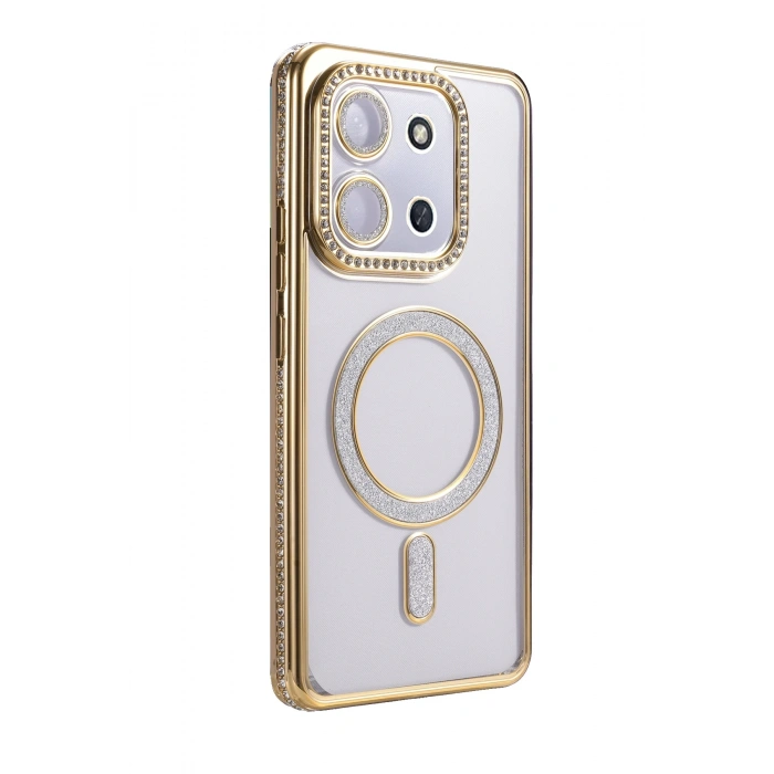 Newface Xiaomi Redmi 15C 4G Joke Simli Magneticsafe Kılıf - Gold