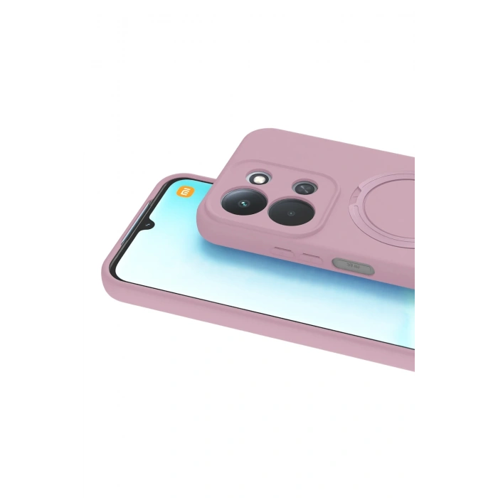 Newface Xiaomi Redmi 15C 4G Regal Magsafe Standlı Kapak - Açık Pembe