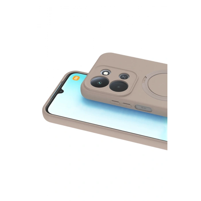 Newface Xiaomi Redmi 15C 4G Regal Magsafe Standlı Kapak - Çöl Titanyum