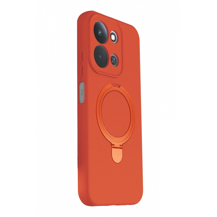 Newface Xiaomi Redmi 15C 4G Regal Magsafe Standlı Kapak - Turuncu