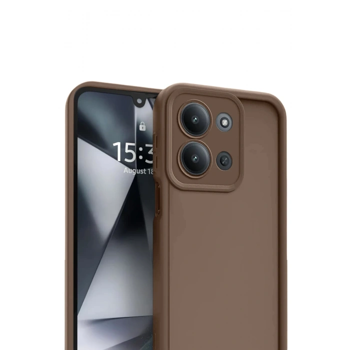 Newface Xiaomi Redmi 15C 4G Viera Silikon - Kahverengi