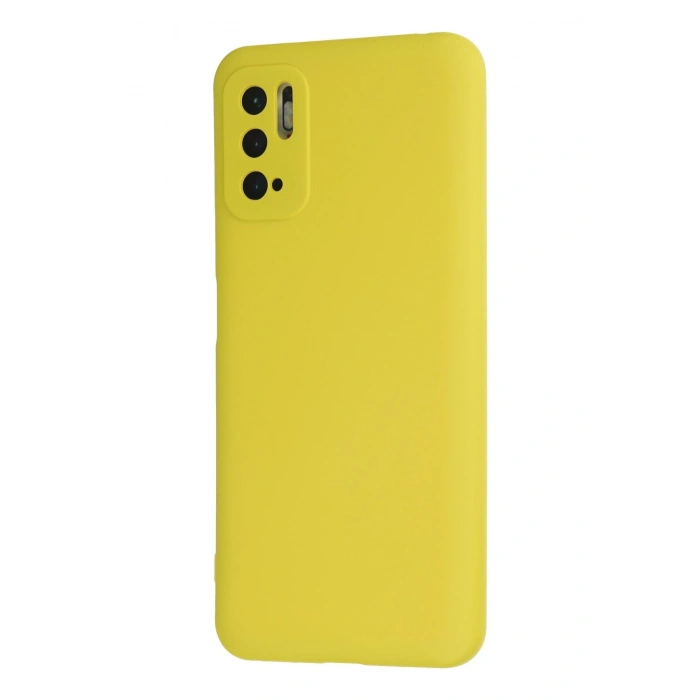 Newface Xiaomi Redmi Note 10 5G Kılıf Nano içi Kadife Silikon - Sarı