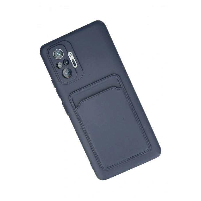 Newface Xiaomi Redmi Note 10 Pro Kılıf Kelvin Kartvizitli Silikon - Lacivert