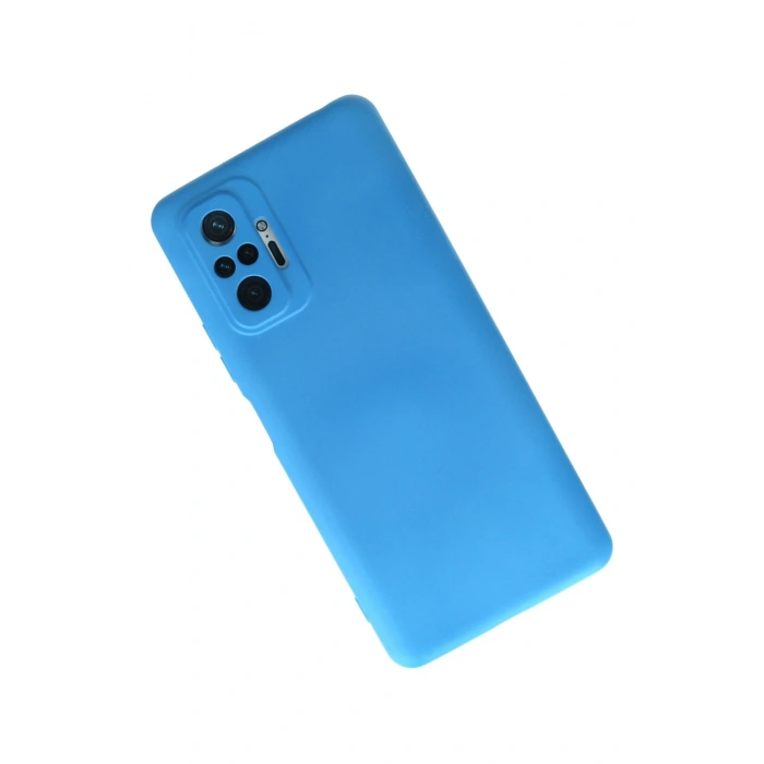 Newface Xiaomi Redmi Note 10 Pro Kılıf Nano içi Kadife Silikon - Mavi