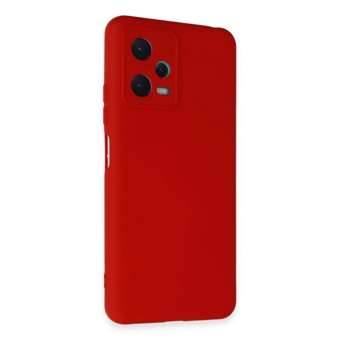 Newface Xiaomi Redmi Note 12 5G Kılıf Nano içi Kadife Silikon - Kırmızı