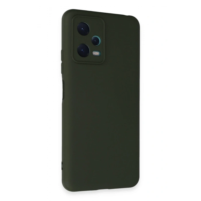 Newface Xiaomi Redmi Note 12 5G Kılıf Nano içi Kadife Silikon - Koyu Yeşil