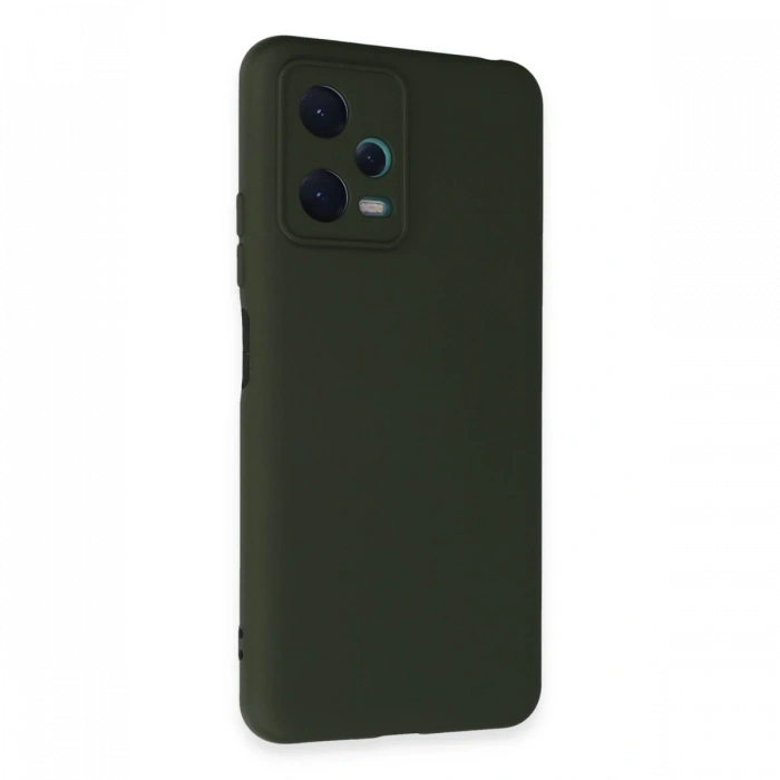 Newface Xiaomi Redmi Note 12 5G Kılıf Nano içi Kadife Silikon - Koyu Yeşil