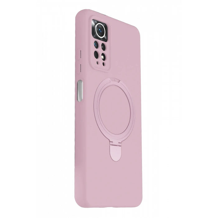Newface Xiaomi Redmi Note 12 Pro 4G Regal Magsafe Standlı Kapak - Açık Pembe