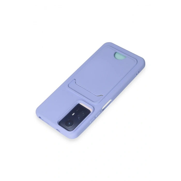 Newface Xiaomi Redmi Note 12S Kılıf Kelvin Kartvizitli Silikon - Lila
