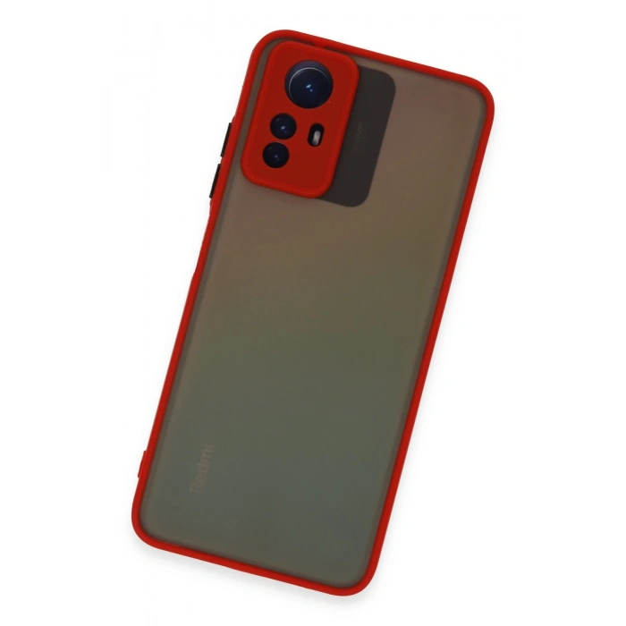 Newface Xiaomi Redmi Note 12S Kılıf Montreal Silikon Kapak - Kırmızı