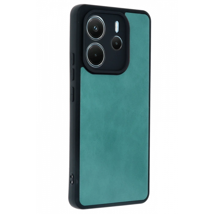 Newface Xiaomi Redmi Note 14 4G Kılıf Aras Deri Kapak - Açık Yeşil