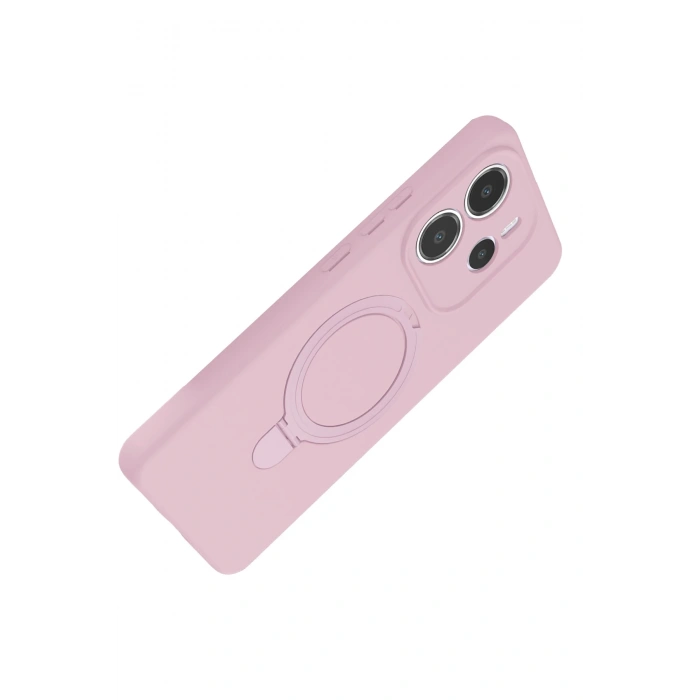 Newface Xiaomi Redmi Note 14 4G Regal Magsafe Standlı Kapak - Açık Pembe