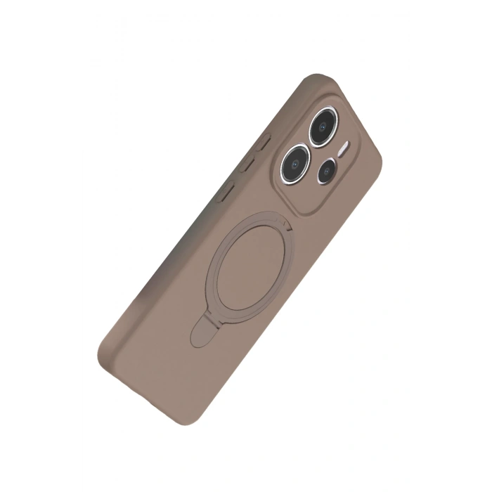 Newface Xiaomi Redmi Note 14 4G Regal Magsafe Standlı Kapak - Çöl Titanyum